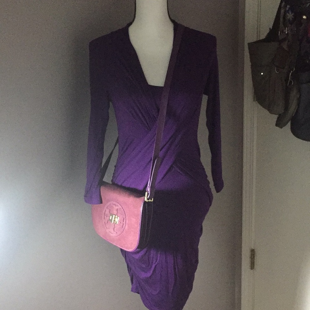 Bar III purple rayon and spandex dress